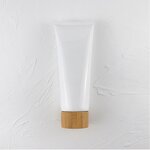Sunscreen Tube Manufacturer - Empty Cosmetic Soft White PE Plastic with Bamboo Cover 15g-250g Options for Face Masks
