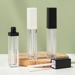 Plastic Lip Gloss Jars Manufacturer - Private Label Square AS/ABS 7ml Empty Screw Cap LED Light Mirror Shiny Colors for