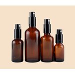 Serum Bottle Manufacturer - 10ml 20ml 30ml 50ml 100ml Amber Dark Brown Empty Cosmetic Glass Toner Spray with Screw Cap