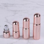 Glass Roll on Bottle Manufacturer - In Stock Rose Gold Perfume Oil 1ml 2ml 3ml 5ml Travel Trial with Steel for Face Cream