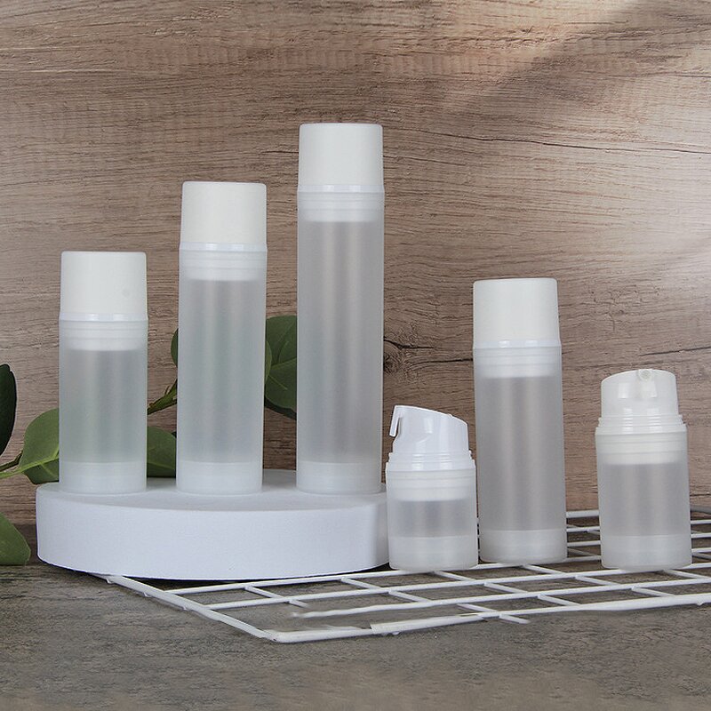 Airless Pump Bottle Manufacturer - Matte for Skin Care PP Made Stock Sizes 30ml 50ml 80ml 100ml 120ml Thick Cream for