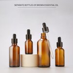 Glass Dropper Bottles Manufacturer - Wholesale Empty Round Flat 5ml to 100ml Amber Brown Tincture Glass Essential Oil