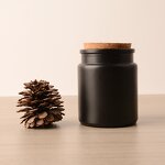 Candle Glass Jar Manufacturer - Factory Sale Luxury 100ml 220ml 330ml Amber Brown Unique Cylinder Shape Green Cork Sealing