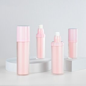 Acrylic Bottle Manufacturer - Luxury Matte pink Blue White 30ml 50ml 100ml 120ml Double-wall Cosmetic Set Airless Lotion