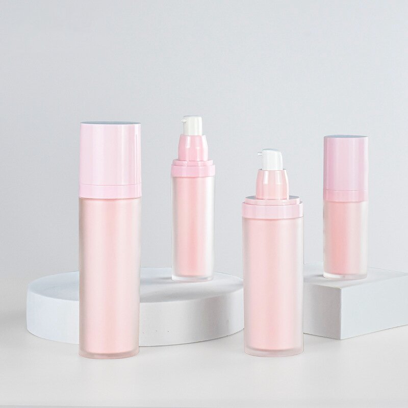 Acrylic Bottle Manufacturer - Luxury Matte pink Blue White 30ml 50ml 100ml 120ml Double-wall Cosmetic Set Airless Lotion
