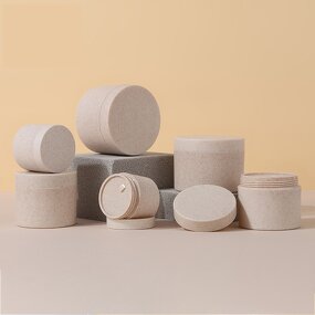 Wheat Straw Jar Manufacturer - Customized 100g 8oz New Style Biodegradable Empty Body Lotion Container for Skin Care