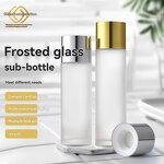 Glass Lotion Bottles Manufacturer - Large Capacity Frosted 30g 40ml 100ml 120ml Gold Silver Screw Cap Pure Dew Toner