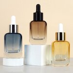 Glass Serum Dropper Bottle Manufacturer - 30ml Frosted Flat Shoulder for Face Cream with a Durable Dropper Packed in