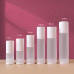 Airless Pump Bottles Manufacturer - Stock 15ml-100ml Skin Care Lotion Spray Bottle Clear Frosted Matte Plastic with White