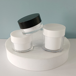 Cream Jar Manufacturer - Manufacturers Sell Double-Layer PET 20g 30g 50g Body Milk Cans White Plastic Double-layer with