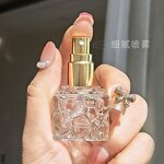 Perfume Bottle Manufacturer - Travel Size 10ml Oud Square Cubic Shape Refillable Empty Glass Container Essential Oil Spraying
