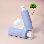 Foam Pump Bottle Manufacturer - 300ml PET Cylinder with Ripple Design and Silk Screen Printing for Shampoo Bath Cosmetic