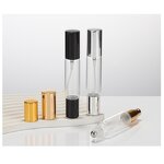 Cosmetic Bottle Manufacturer - In Stock 10ml Dual End Amber Glass Empty Perfume Sprayer Pump with Roll for Essential Oil