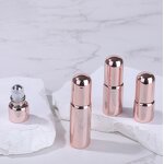 Glass Roll on Bottle Manufacturer - In Stock Rose Gold Perfume Oil 1ml 2ml 3ml 5ml Travel Trial with Steel for Face Cream