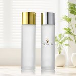 Glass Lotion Bottles Manufacturer - Large Capacity Frosted 30g 40ml 100ml 120ml Gold Silver Screw Cap Pure Dew Toner