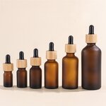 Skincare Packaging Set Manufacturer - 5ml to 100ml Glass Dropper Bottles Round and Flat Bamboo for Hair Serum Oil