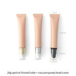Lipstick Container Manufacturer - In Stock High-End 20G Nude with Zinc Alloy Pump Cap Soft Package Eye Cream Face Cream for