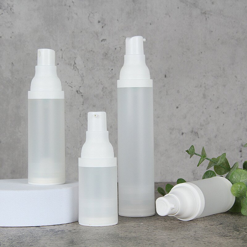 Vacuum Bottle Manufacturer - Factory Direct Sales Transparent Matte 15ml 20ml 30ml 50ml Sizes Reusable for Shampoo Cosmetic