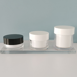 Cream Jar Manufacturer - Manufacturers Sell Double-Layer PET 20g 30g 50g Body Milk Cans White Plastic Double-layer with