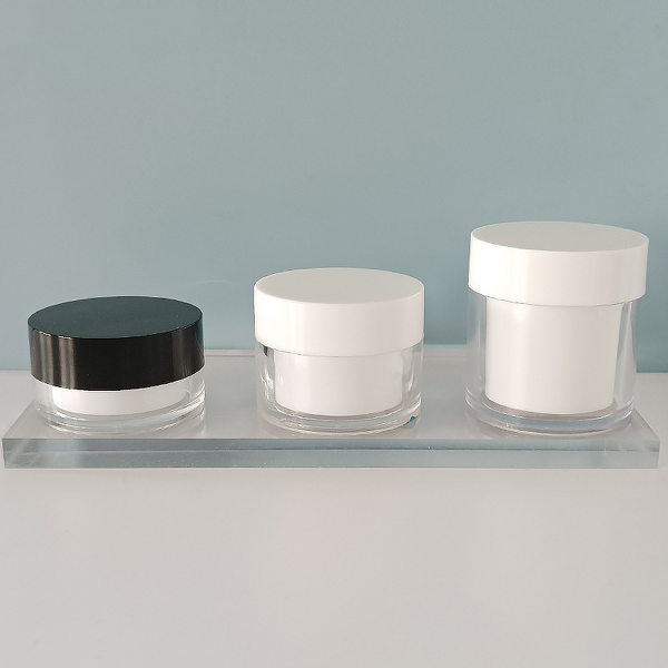 Cream Jar Manufacturer - Manufacturers Sell Double-Layer PET 20g 30g 50g Body Milk Cans White Plastic Double-layer with