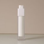 Vacuum Bottles Manufacturer - Wholesale 15ml 30ml 50ml Refillable Frosted Square Acrylic with Airless Pump for Cosmetic Lotion