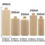 Cosmetic Bottle Manufacturer - 60ml-400ml Natural Wheat Straw Biodegradable Face Cream with Bamboo Lid Lightweight Durable