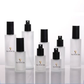 Glass Spray Bottles Manufacturer - Wholesales 20ml-120ml Clear Frosted for Cosmetic Lotion & Eye Drops with Screw Cap
