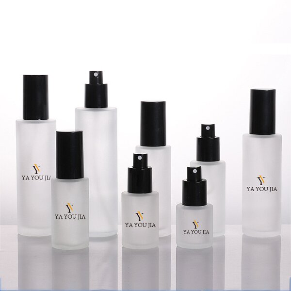 Glass Spray Bottles Manufacturer - Wholesales 20ml-120ml Clear Frosted for Cosmetic Lotion & Eye Drops with Screw Cap