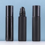 Roll-On Bottle Manufacturer - Black Matte 10ml 0.3oz Dropper Ball Eye Massage Oil Cream Serum Diffuser Screen Printing