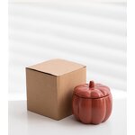 Candle Jars Manufacturer - High Quality Customizable Color Ceramic Pumpkin Empty with Lid for Packaging and Gifts