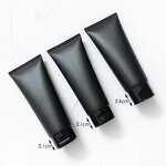 Cosmetic Tube Manufacturer - Matte Black Plastic 100ml Soft Squeeze 3.4fl.oz. Flip Top Lid Facial Cleanser Skin Care