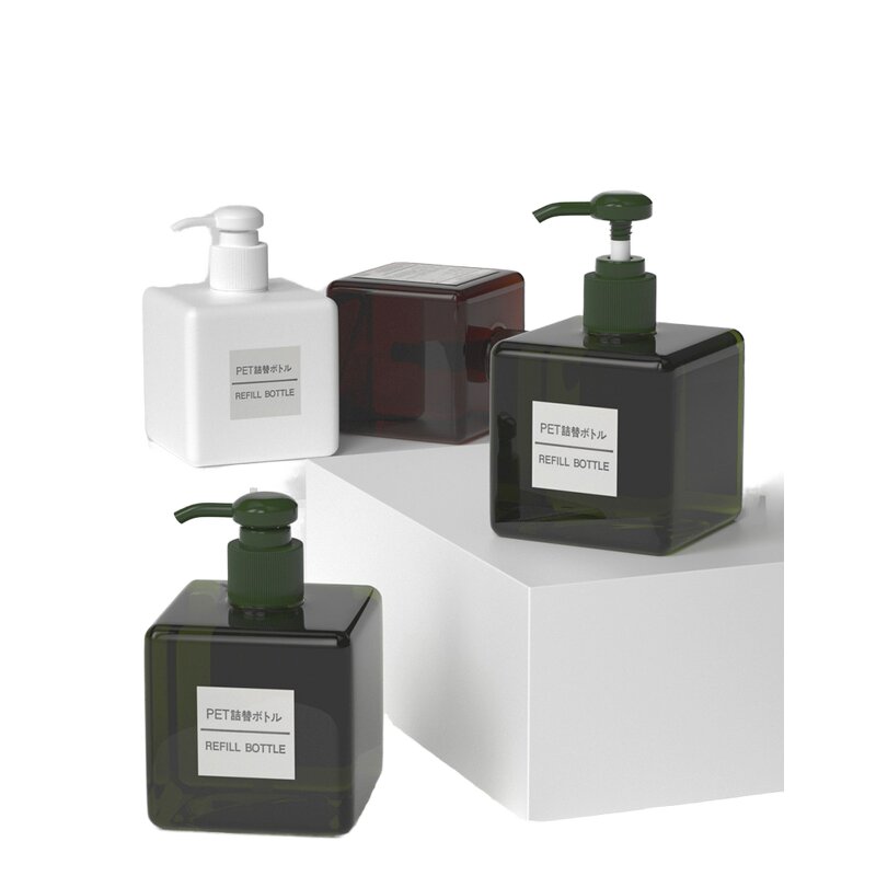 Plastic Bottle Manufacturer - Transparent 250ml Square PET for Skin Care & Shampoo Durable Pressing Sub-package for Face