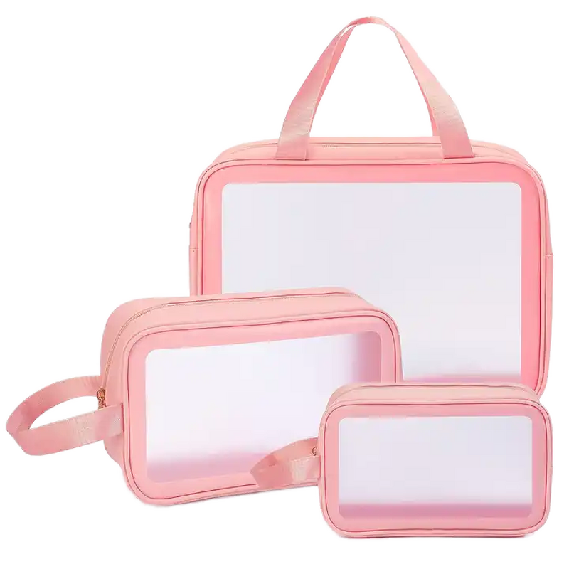 Cosmetic Travel Bag Manufacturer - Large Capacity PVC Waterproof with Zipper for Lipstick Face Mask Lotion Perfume Blush