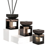 Glass Bottle Manufacturer - Deluxe Premium 100ml 200ml Black Square Aroma for Reed Diffuser Pump Spray Lid Refillable