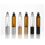Cosmetic Bottle Manufacturer - In Stock 10ml Dual End Amber Glass Empty Perfume Sprayer Pump with Roll for Essential Oil