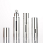 Airless Spray Pump Bottle Manufacturer - Matte Silver 15ml 30ml 50ml Hot for Skin Care Serum and Lotion with Window