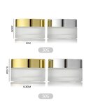 Glass Lotion Bottles Manufacturer - Large Capacity Frosted 30g 40ml 100ml 120ml Gold Silver Screw Cap Pure Dew Toner