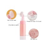 Foam Pump Bottles Manufacturer - Wholesale 100ml 120ml 150ml 200ml Pink Facial Mousse with Silicone Brush Pump