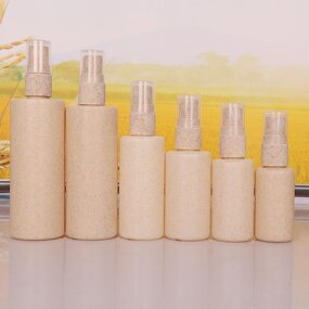 Wheat Straw Plastic Bottles Manufacturer - Biodegradable 20ml 30ml 50ml with Soft Tube Cosmetics and Lotion Hotel Amenities