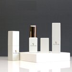 Lipstick Tube Manufacturer - New Stock 3.5g Hot Sale Luxury Square Magnetic Weighted ABS with Screw Cap White Color Lip