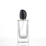 Perfume Glass Bottle Manufacturer - High-End 50ml Square Thick Bottom with Screen Printing 30ml & 100ml Sizes Available