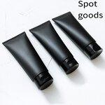 Cosmetic Tube Manufacturer - Matte Black Plastic 100ml Soft Squeeze 3.4fl.oz. Flip Top Lid Facial Cleanser Skin Care