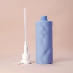 Foam Pump Bottle Manufacturer - 300ml PET Cylinder with Ripple Design and Silk Screen Printing for Shampoo Bath Cosmetic