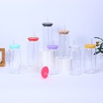 Plastic Can Manufacturer - Popular 16oz Clear to Ombre Gradient Shaped Colorful Lids Double Wall/Single Wall Style Beer Cup