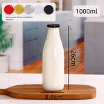 Glass Beverage Bottles Manufacturer - Wholesale 200ml-1000ml Empty Thickened Transparent Juice Fresh Milk with Iron Cap