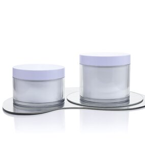 Cosmetic Jars Manufacturer - High Quality 15g 20g 30g 50g Double Wall Acrylic with White PP Lids for Skincare Cream