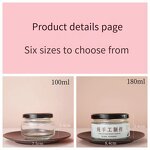 Glass Jar Manufacturer - Wholesales 100ml Food Grade Glass Container with Metal Lid for Baby Food for Jam Jelly Chilli