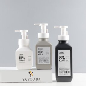 Soap Dispenser Manufacturer - 80ml 500ml 1000ml 400ml 600ml Facial Cleanser Plastic Pump Bottles HDPE Square Foam Pump