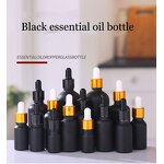 Glass Dropper Bottle Manufacturer - Warehouse Matte Black 5ml to 100ml Round Flat Sizes for Face Cream Essential Oil 1oz