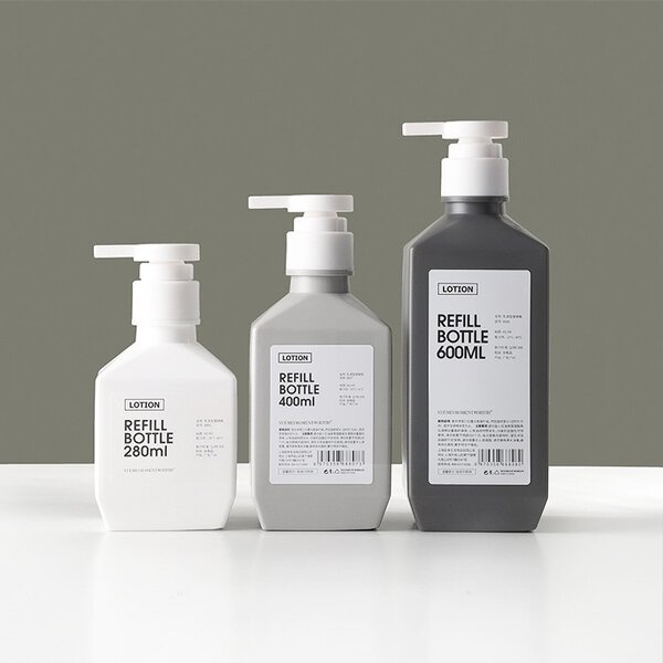 Plastic Bottle Manufacturer - New Square Shape HDPE 280ml 400ml 500ml 600ml Empty Body Cream Washing 200ml 1000ml Lotion